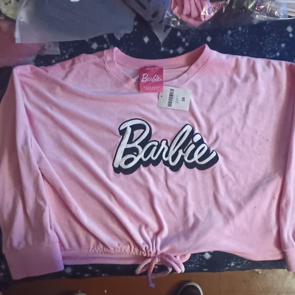 Forever 21 Barbie sweater crop top